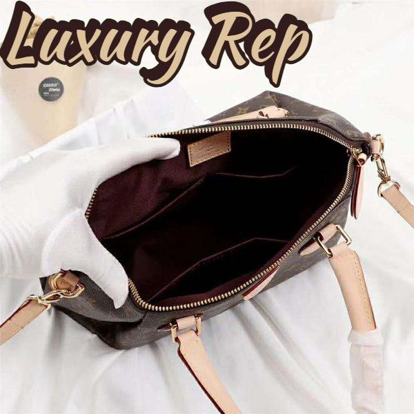 Replica Louis Vuitton LV Women Rivoli MM Handbag in Monogram Coated Canvas-Brown 7