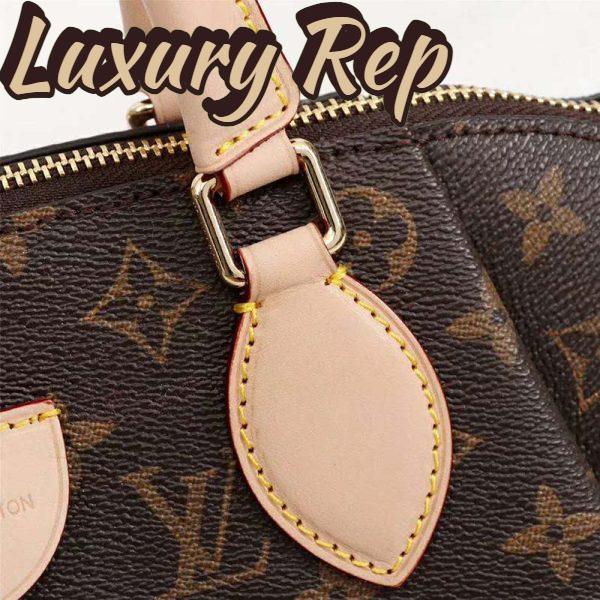 Replica Louis Vuitton LV Women Rivoli MM Handbag in Monogram Coated Canvas-Brown 8