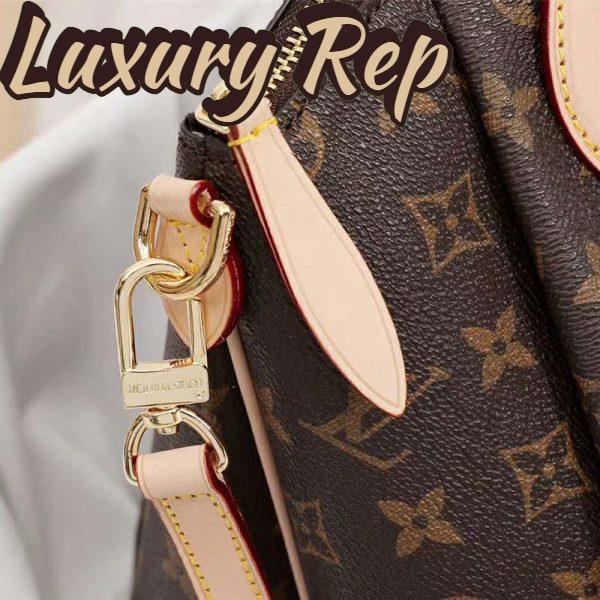 Replica Louis Vuitton LV Women Rivoli MM Handbag in Monogram Coated Canvas-Brown 10