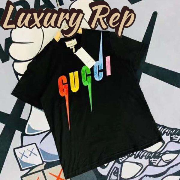 Replica Gucci GG Women Oversize T-Shirt with Gucci Blade Print-Black 3