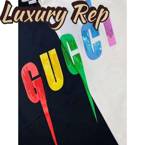Replica Gucci GG Women Oversize T-Shirt with Gucci Blade Print-Black 7