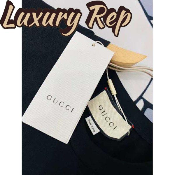 Replica Gucci GG Women Oversize T-Shirt with Gucci Blade Print-Black 12
