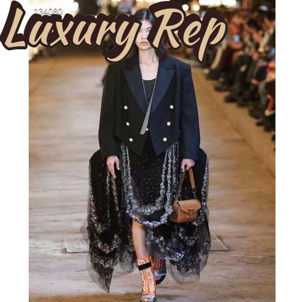 Replica Louis Vuitton LV Women Swing Brown Calfskin Leather Monogram Canvas S Lock 13