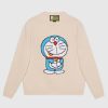 Replica Gucci Men Doraemon x Gucci Wool Sweater White Crewneck