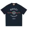 Replica Gucci GG Women Cotton Jersey T-Shirt Black Gucci Mirror Print Crewneck Oversize Fit 14