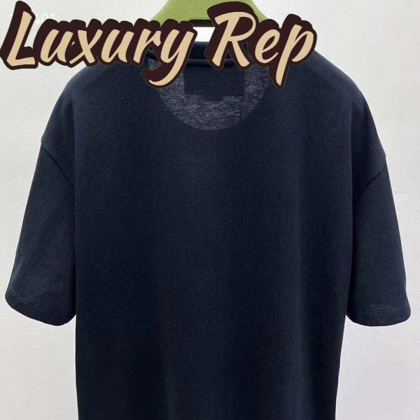 Replica Gucci GG Women Cotton Jersey ‘Gucci Firenze 1921’ T-Shirt Crewneck Oversize Fit 7
