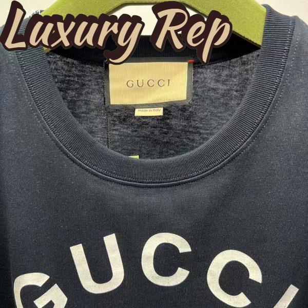 Replica Gucci GG Women Cotton Jersey ‘Gucci Firenze 1921’ T-Shirt Crewneck Oversize Fit 9