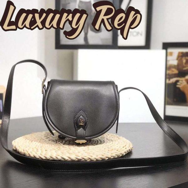 Replica Louis Vuitton LV Women Tambourin Handbag in Smooth Calf Leather-Black 3