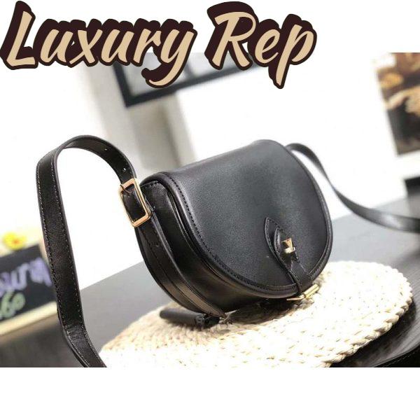 Replica Louis Vuitton LV Women Tambourin Handbag in Smooth Calf Leather-Black 5