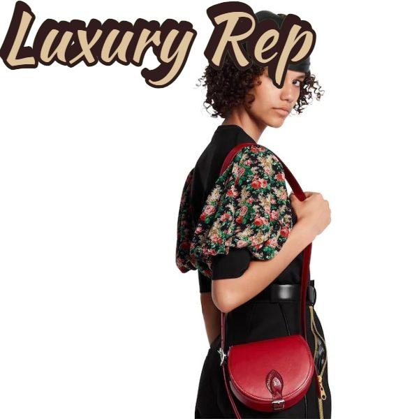 Replica Louis Vuitton LV Women Tambourin Handbag Smooth Calf Leather-Red 7