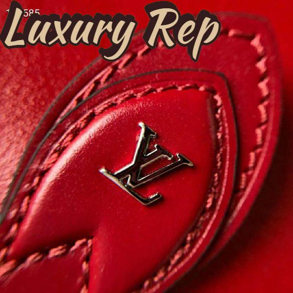 Replica Louis Vuitton LV Women Tambourin Handbag Smooth Calf Leather-Red 10