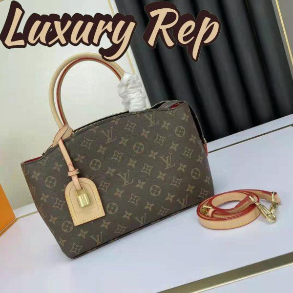 Replica Louis Vuitton LV Women Tote Bag Monogram Coated Canvas Natural Cowhide Leather 3