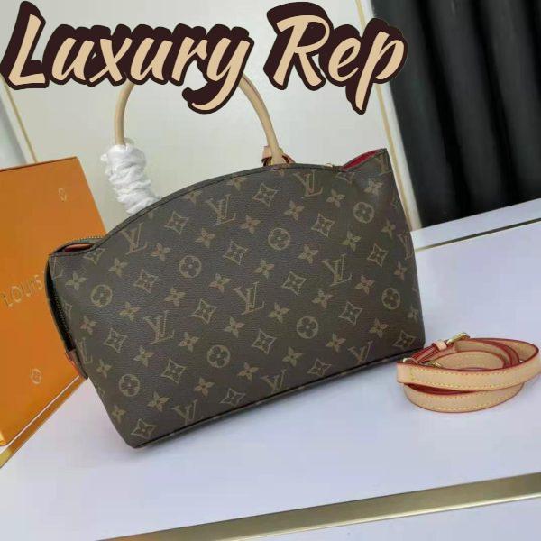 Replica Louis Vuitton LV Women Tote Bag Monogram Coated Canvas Natural Cowhide Leather 4