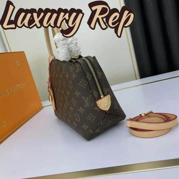Replica Louis Vuitton LV Women Tote Bag Monogram Coated Canvas Natural Cowhide Leather 5