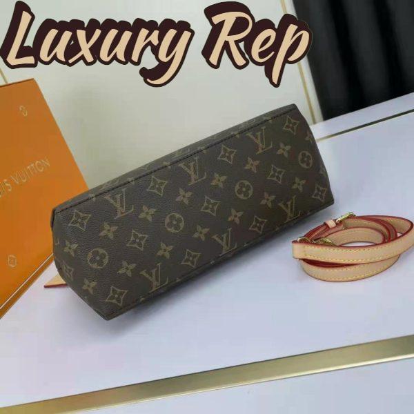 Replica Louis Vuitton LV Women Tote Bag Monogram Coated Canvas Natural Cowhide Leather 6