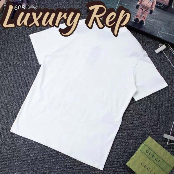 Replica Gucci GG Women Crystal 1921 Gucci Cotton T-Shirt Crewneck Oversize Fit 3