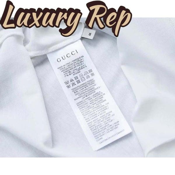 Replica Gucci GG Women Crystal 1921 Gucci Cotton T-Shirt Crewneck Oversize Fit 10