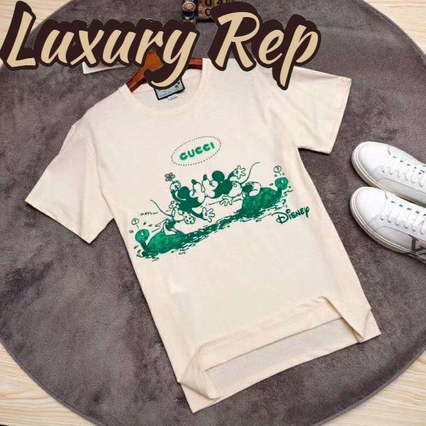 Replica Gucci GG Women Disney x Gucci T-Shirt White Cotton Jersey 4