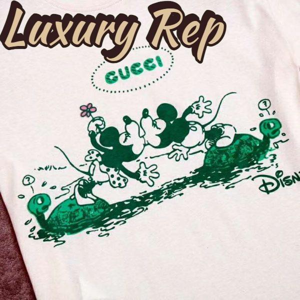 Replica Gucci GG Women Disney x Gucci T-Shirt White Cotton Jersey 8