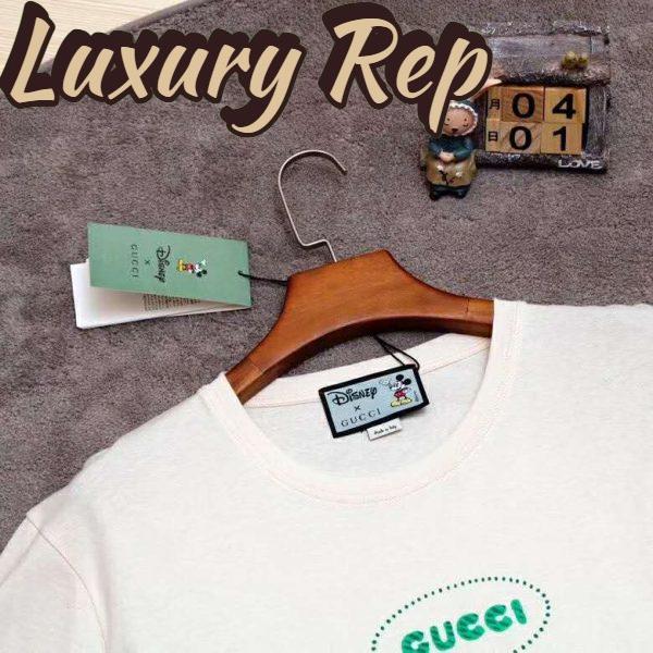 Replica Gucci GG Women Disney x Gucci T-Shirt White Cotton Jersey 9