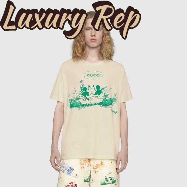 Replica Gucci GG Women Disney x Gucci T-Shirt White Cotton Jersey 10