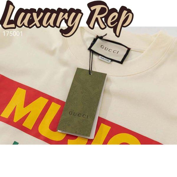 Replica Gucci GG Women Gucci 100 Cotton T-Shirt White Cotton Jersey Crewneck Oversize Fit 5