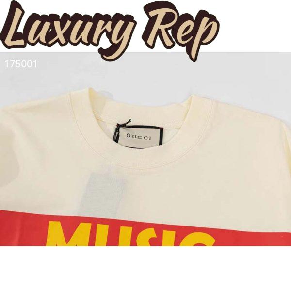 Replica Gucci GG Women Gucci 100 Cotton T-Shirt White Cotton Jersey Crewneck Oversize Fit 7