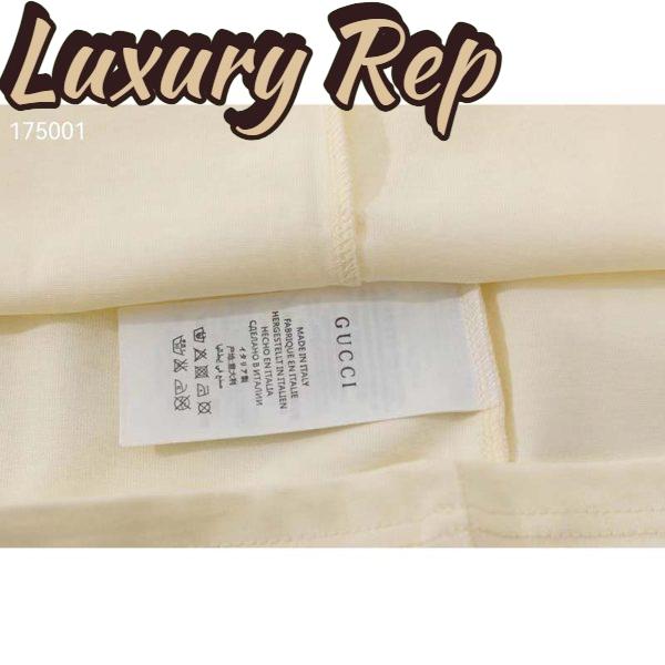 Replica Gucci GG Women Gucci 100 Cotton T-Shirt White Cotton Jersey Crewneck Oversize Fit 9
