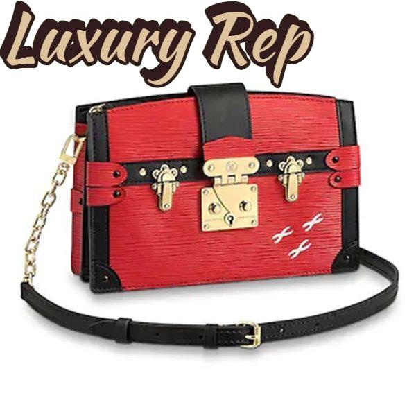 Replica Louis Vuitton LV Women Trunk Clutch Handbag in Supple Epi 4