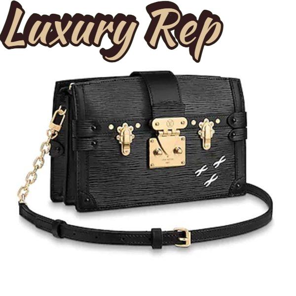 Replica Louis Vuitton LV Women Trunk Clutch Handbag in Supple Epi 5