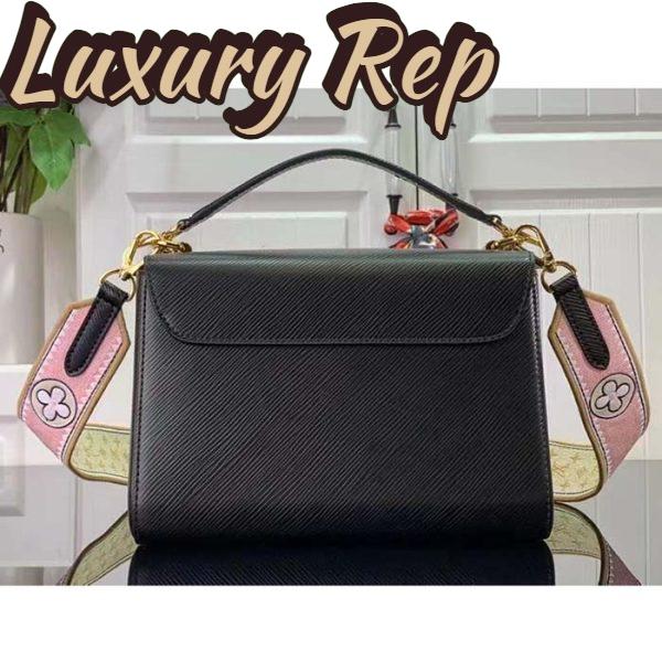 Replica Louis Vuitton LV Women Twist MM Black Epi Grained Leather 7