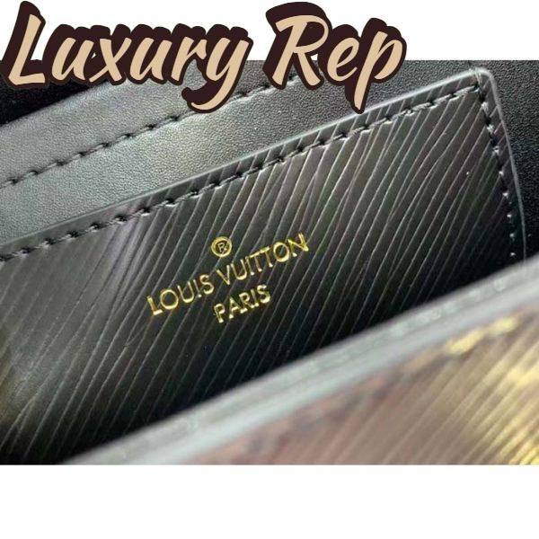Replica Louis Vuitton LV Women Twist MM Black Epi Grained Leather 8