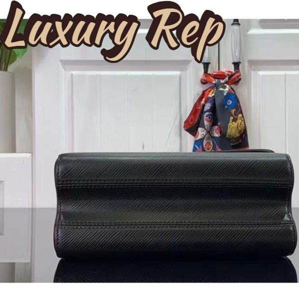 Replica Louis Vuitton LV Women Twist MM Black Epi Grained Leather 10