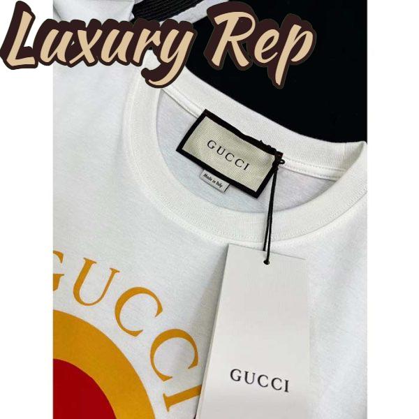 Replica Gucci Men GG Cotton Jersey Printed T-Shirt Off White Crewneck Short Sleeves 7