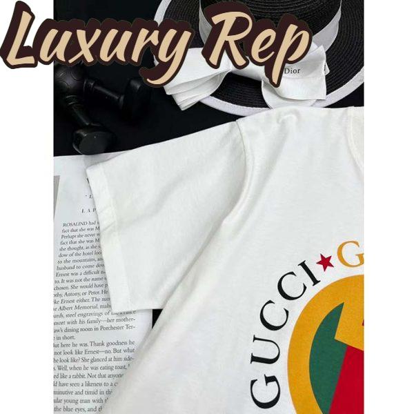 Replica Gucci Men GG Cotton Jersey Printed T-Shirt Off White Crewneck Short Sleeves 8