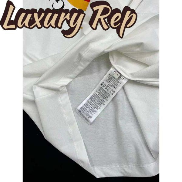 Replica Gucci Men GG Cotton Jersey Printed T-Shirt Off White Crewneck Short Sleeves 9