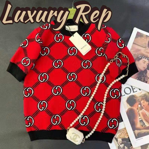 Replica Gucci Men GG Reversible Interlocking G Wool Sweater Crewneck Short Sleeves 3