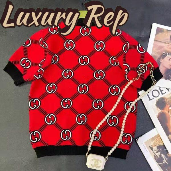 Replica Gucci Men GG Reversible Interlocking G Wool Sweater Crewneck Short Sleeves 4