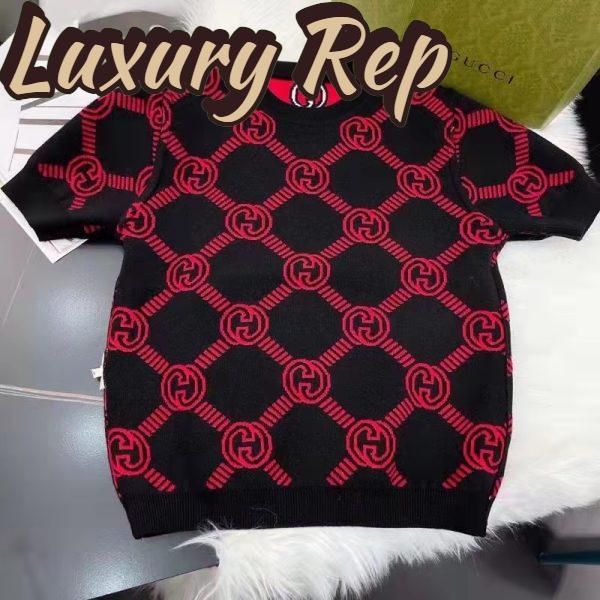 Replica Gucci Men GG Reversible Interlocking G Wool Sweater Crewneck Short Sleeves 5