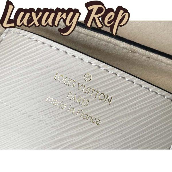 Replica Louis Vuitton LV Women Twist MM Chain Bag White Epi Grained Cowhide Leather 10