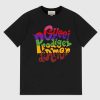 Replica Gucci Men Interlocking G Stripe Print T-Shirt Cotton Jersey Crewneck Oversize Fit-Navy 16