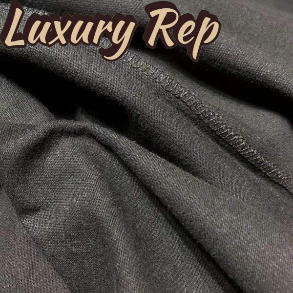 Replica Gucci Men Gucci Prodige D’Amour Print T-Shirt Cotton Crewneck Oversize Fit-Black 11