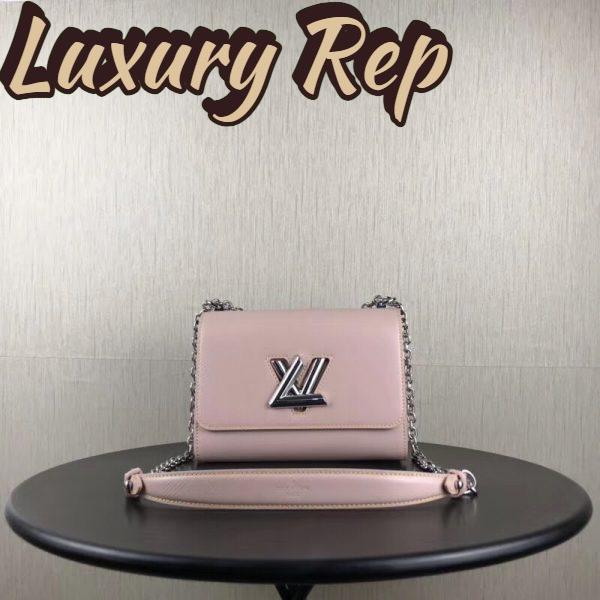 Replica Louis Vuitton LV Women Twist MM Handbag Galet Gray Epi Grained Cowhide Leather 3