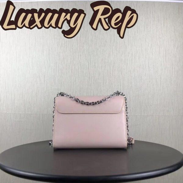Replica Louis Vuitton LV Women Twist MM Handbag Galet Gray Epi Grained Cowhide Leather 5