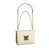 Replica Louis Vuitton LV Women Twist MM Handbag Green White Epi Grained Cowhide Leather 15