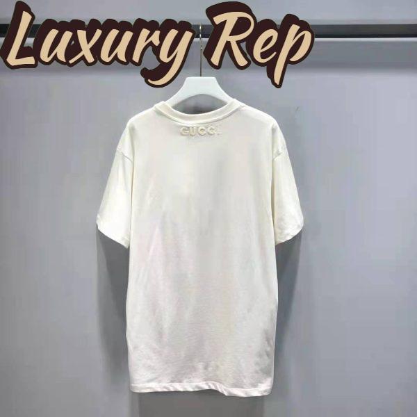 Replica Gucci Men Ken Scott Print Cotton T-Shirt Crewneck Oversize Fit 5