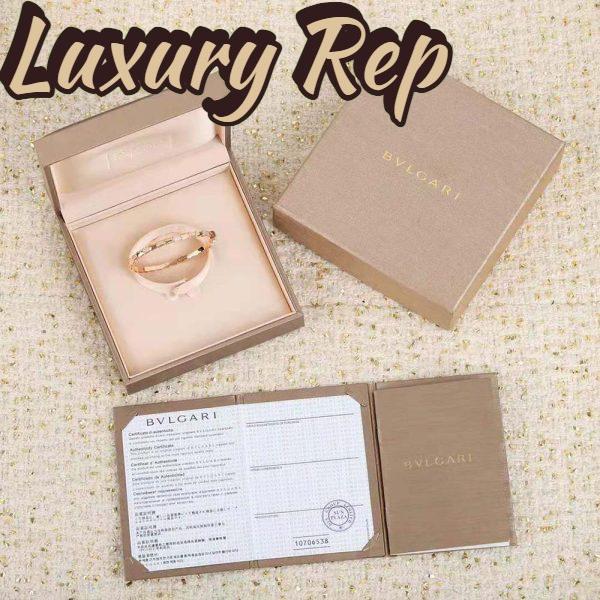 Replica Bvlgari Women Serpenti Viper 18 KT Rose Gold Bracelet Set with Demi Pave Diamonds 3