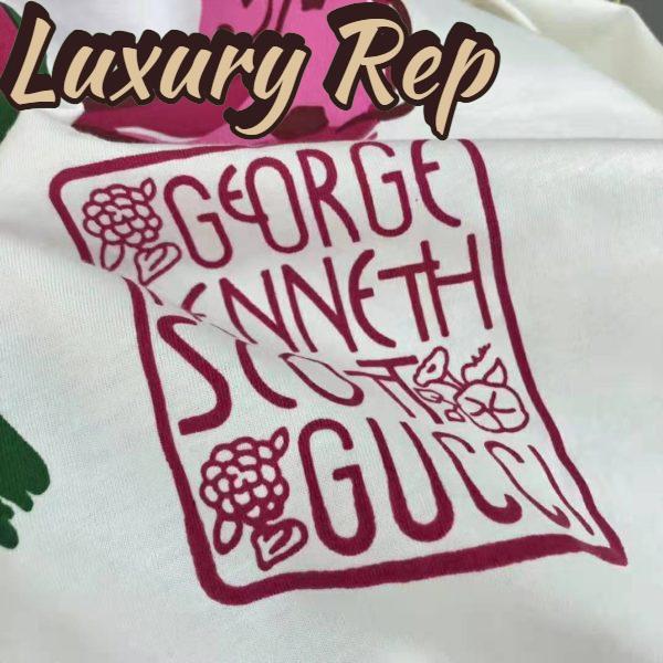Replica Gucci Men Ken Scott Print Cotton T-Shirt Crewneck Oversize Fit 8