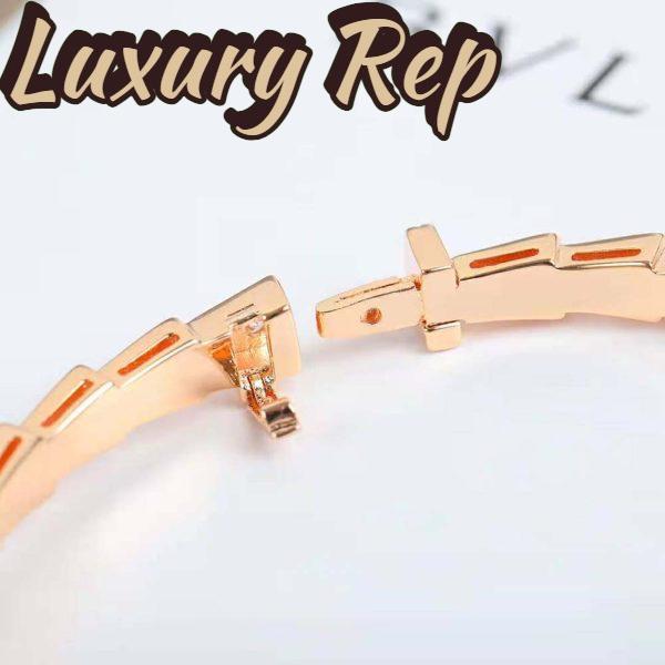 Replica Bvlgari Women Serpenti Viper 18 KT Rose Gold Bracelet Set with Demi Pave Diamonds 7