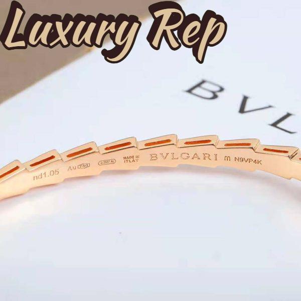 Replica Bvlgari Women Serpenti Viper 18 KT Rose Gold Bracelet Set with Demi Pave Diamonds 8